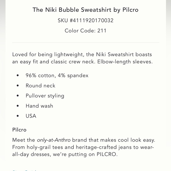 Anthropologie The Niki Bubble Sweatshirt by Pilcro. NWT. Ivory, Small - Picture 4 of 14
